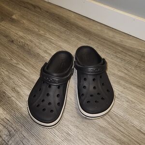 Mens or Womens Black Crocs with white details
